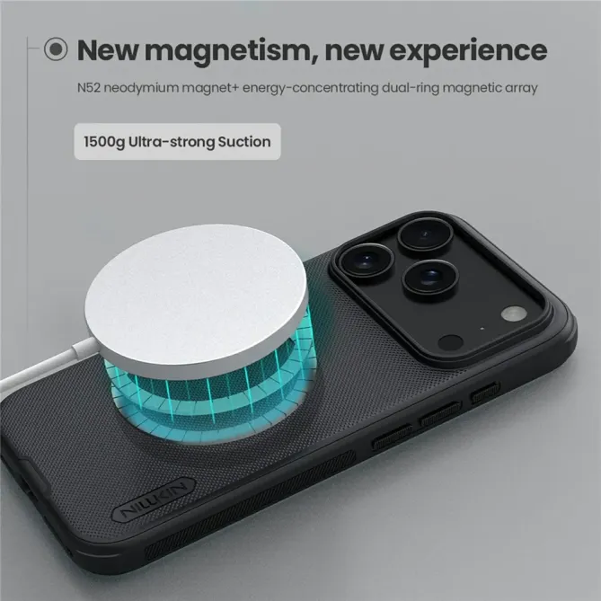 Coque iPhone 17 Pro Max Nillkin Rigide Givré Compatible MagSafe