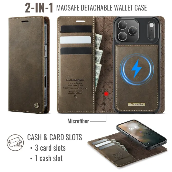 Housse Portefeuille Détachable iPhone 17 Pro Max MagSafe