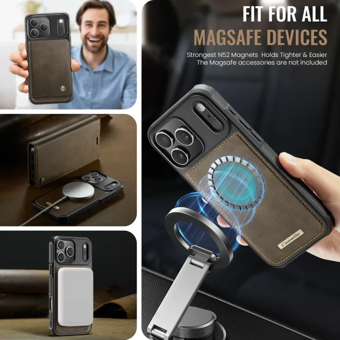 Housse Portefeuille Détachable iPhone 17 Pro Max MagSafe