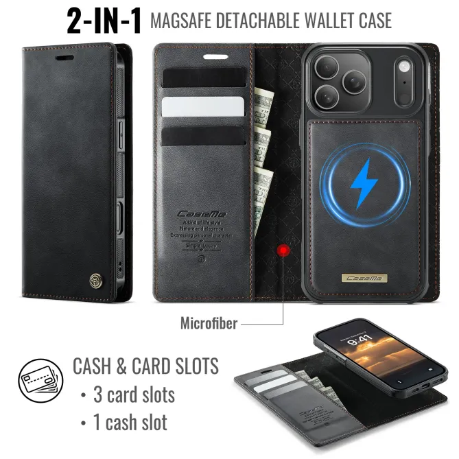 Housse Portefeuille Détachable iPhone 17 Pro Max MagSafe