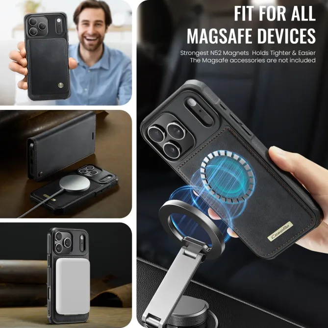 Housse Portefeuille Détachable iPhone 17 Pro Max MagSafe