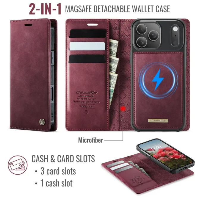 Housse Portefeuille Détachable iPhone 17 Pro Max MagSafe