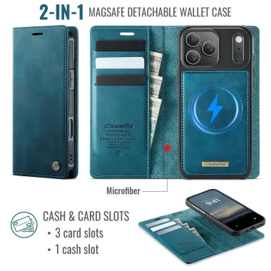 Housse Portefeuille Détachable iPhone 17 Pro Max MagSafe Bleu Paon - photo 26