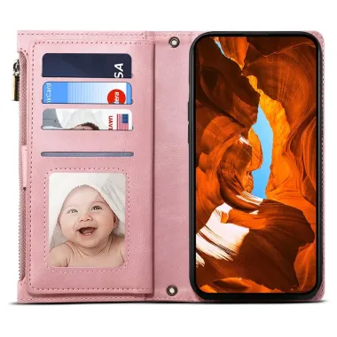 Housse iPhone 17 Pro Max Portefeuille Irène Rose - photo 2