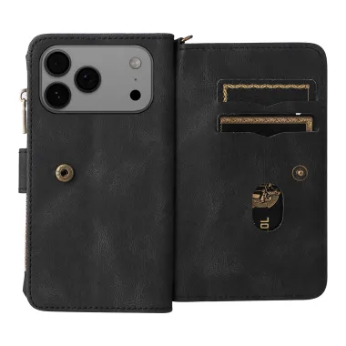 Housse portefeuille iPhone 17 Pro Max à lanière Noir - photo 2