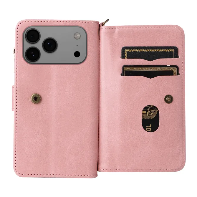 Housse portefeuille iPhone 17 Pro Max à lanière