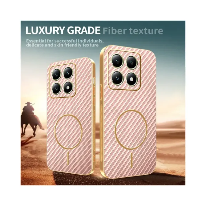 Coque Xiaomi 14T Texture Carbone MagSafe