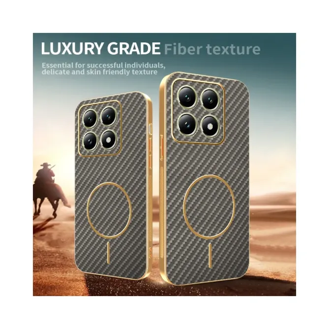 Coque Xiaomi 14T Texture Carbone MagSafe