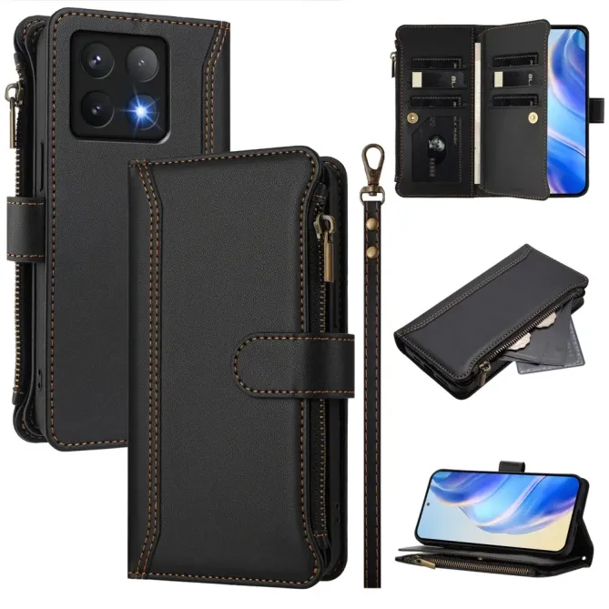 Housse Xiaomi 14T Portefeuille 9 Cartes et Zip