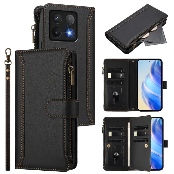 Housse Xiaomi 14T Portefeuille 9 Cartes et Zip