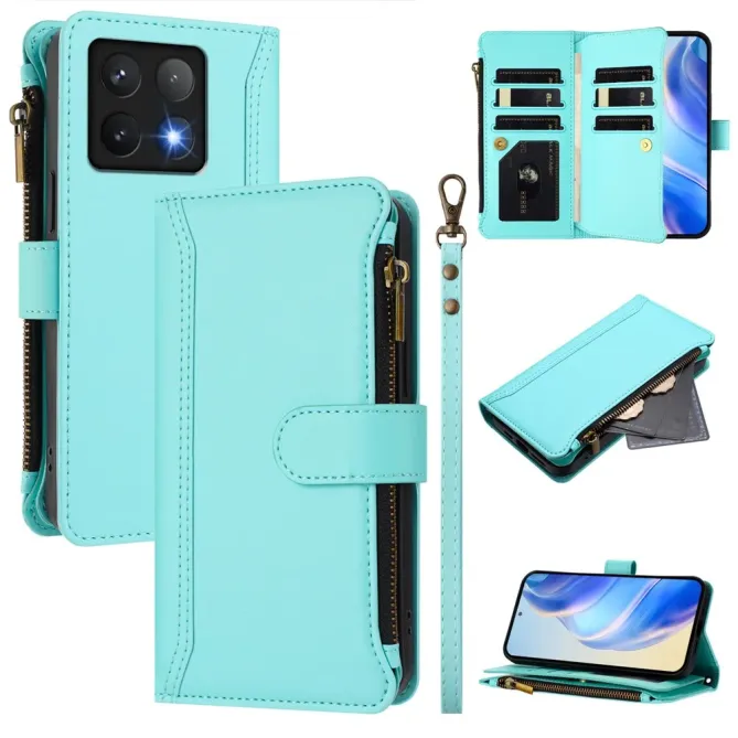Housse Xiaomi 14T Portefeuille 9 Cartes et Zip