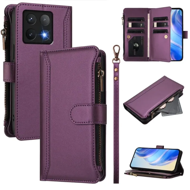 Housse Xiaomi 14T Portefeuille 9 Cartes et Zip