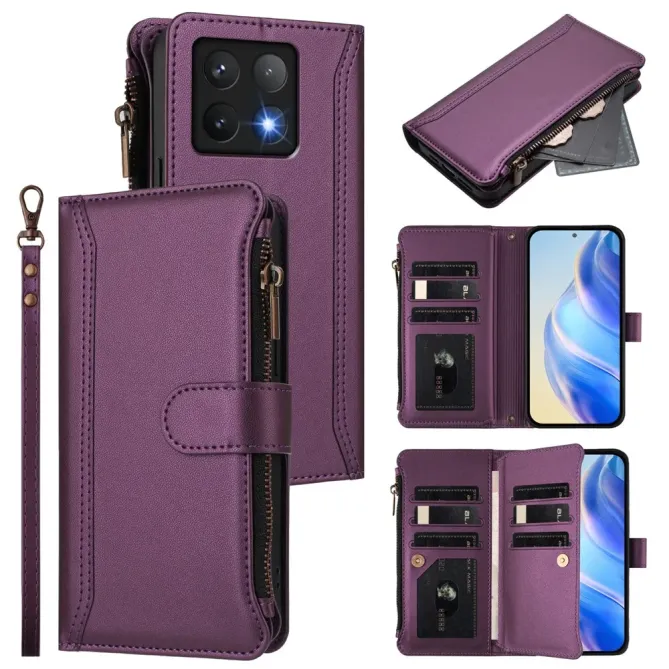 Housse Xiaomi 14T Portefeuille 9 Cartes et Zip