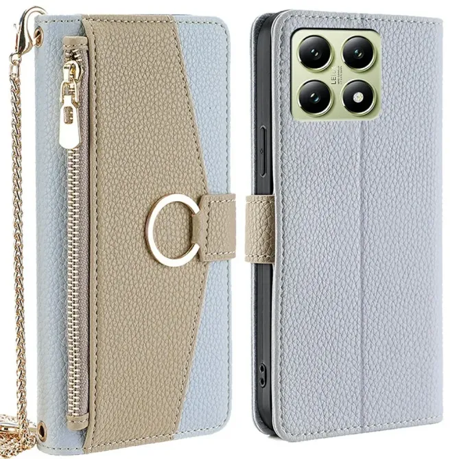 Housse Xiaomi 14T luxury portefeuille avec chaîne