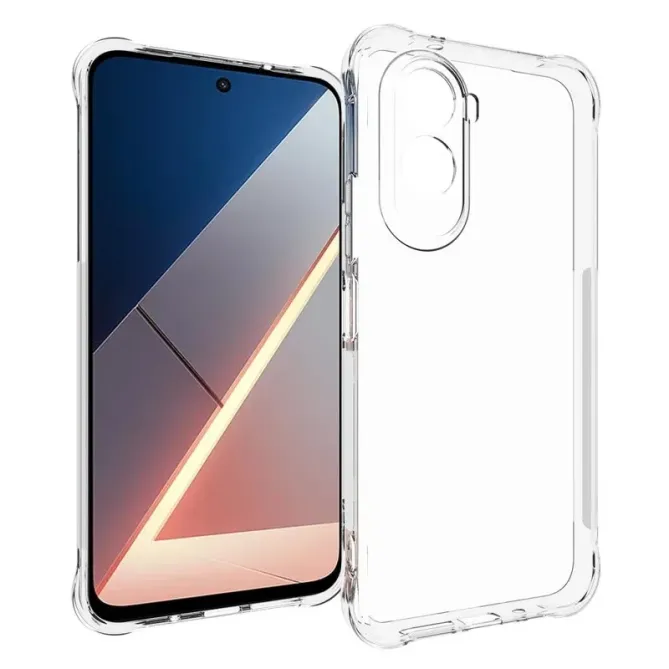 Pack Poco M7 | Coque Coins Renforcés Transparente avec 2 Verre Trempé