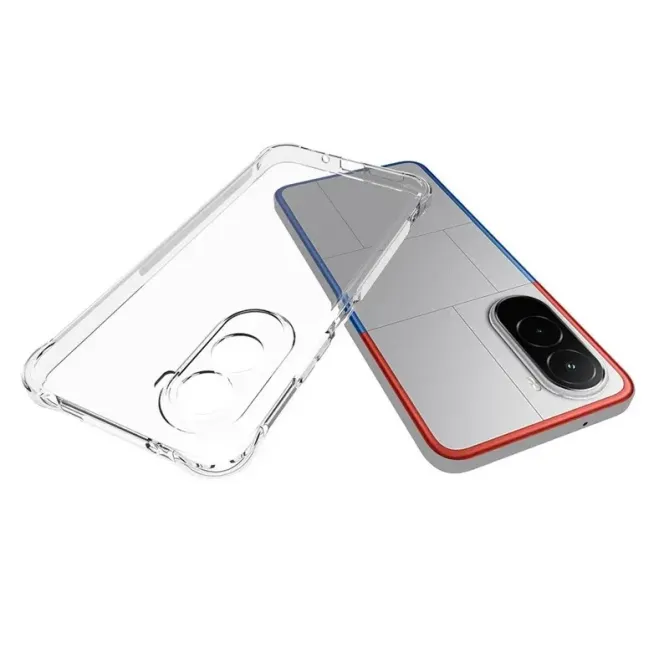 Pack Poco M7 | Coque Coins Renforcés Transparente avec 2 Verre Trempé