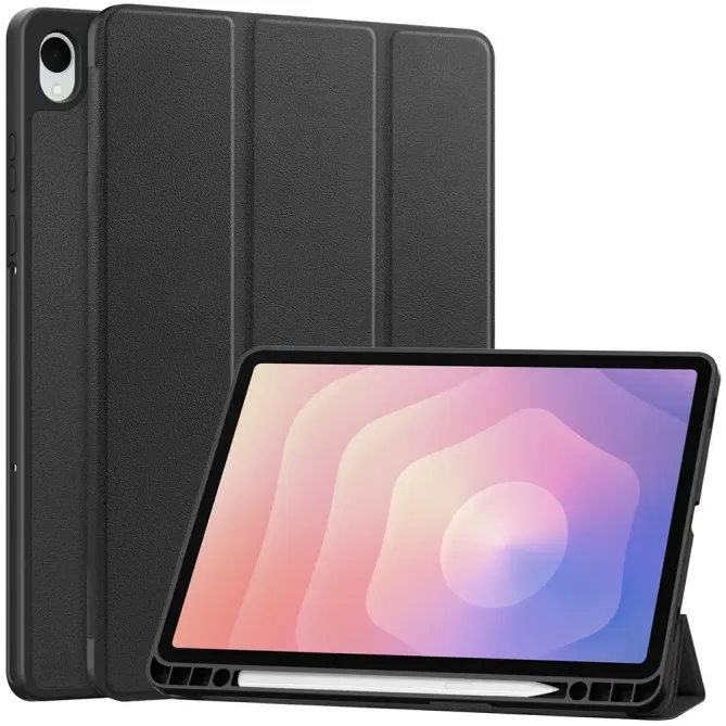 Étui Samsung Galaxy Tab S11 à Support Tri-plis et Porte-Stylet