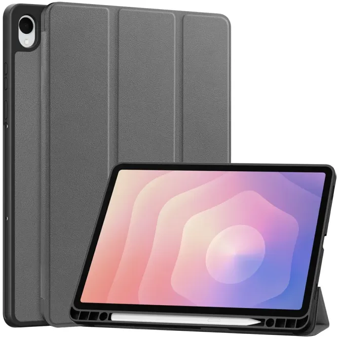 Étui Samsung Galaxy Tab S11 à Support Tri-plis et Porte-Stylet