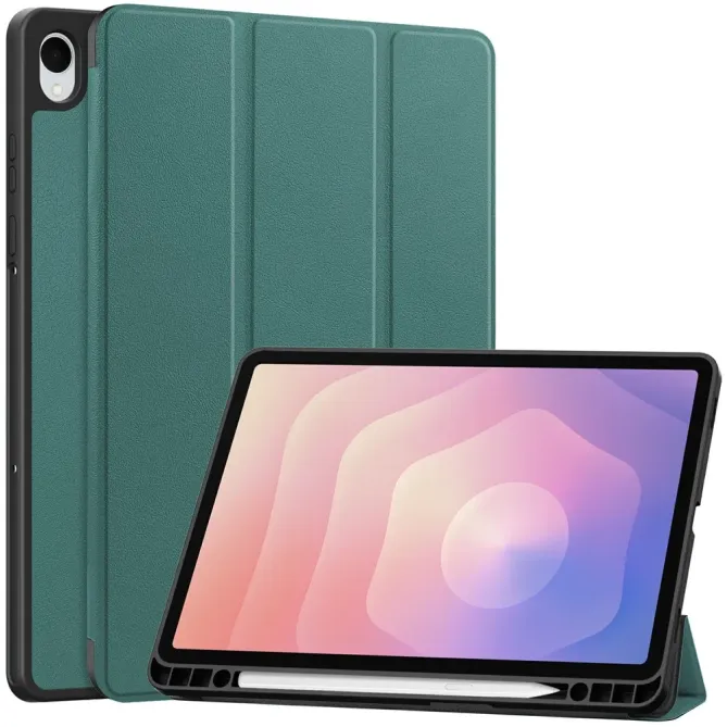 Étui Samsung Galaxy Tab S11 à Support Tri-plis et Porte-Stylet