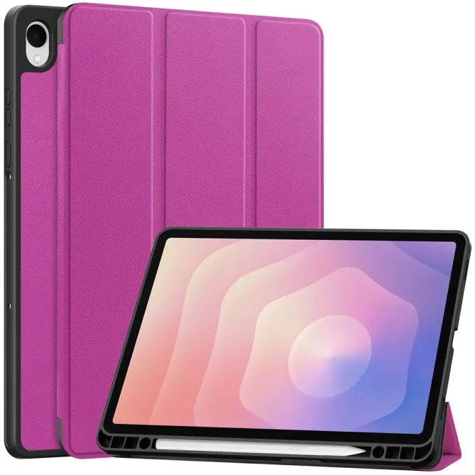 Étui Samsung Galaxy Tab S11 à Support Tri-plis et Porte-Stylet