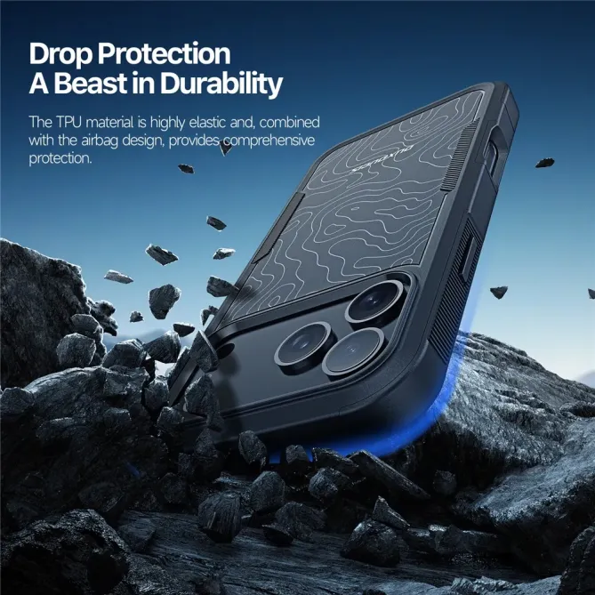 Coque iPhone 17 Pro à Motif Topographique | SHLD