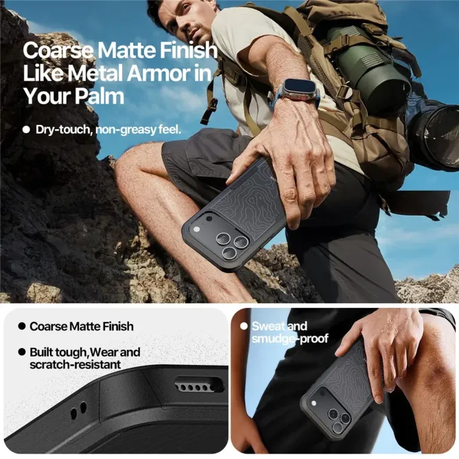 Coque iPhone 17 Pro à Motif Topographique | SHLD