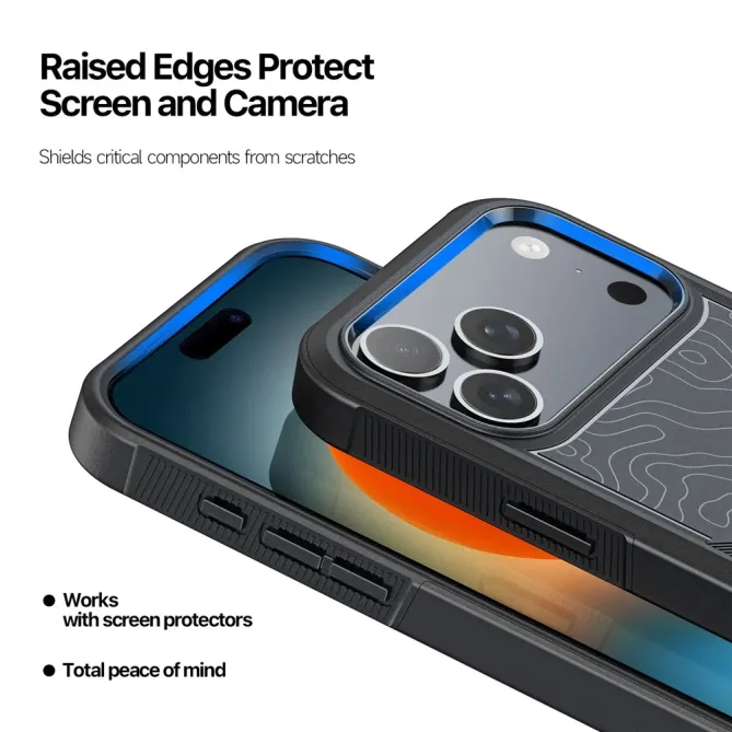 Coque iPhone 17 Pro à Motif Topographique | SHLD