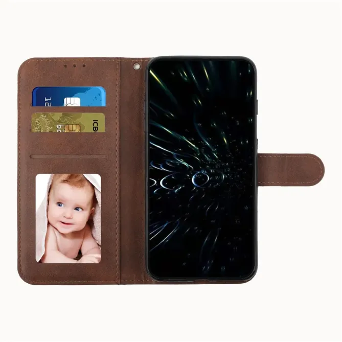 Housse Oppo Reno 14 5G Effet Cuir Lignes Gravées