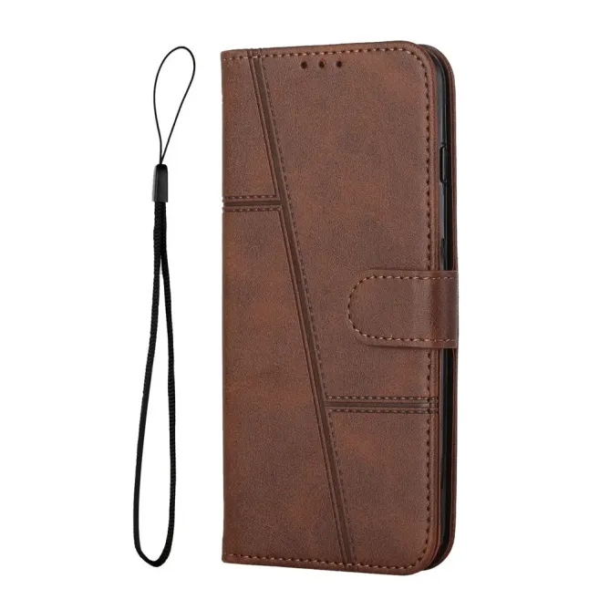 Housse Oppo Reno 14 5G Effet Cuir Lignes Gravées