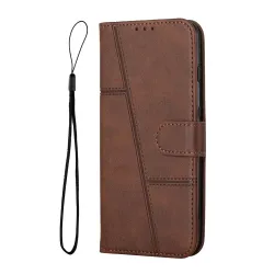 Housse Oppo Reno 14 5G Effet Cuir Lignes Gravées