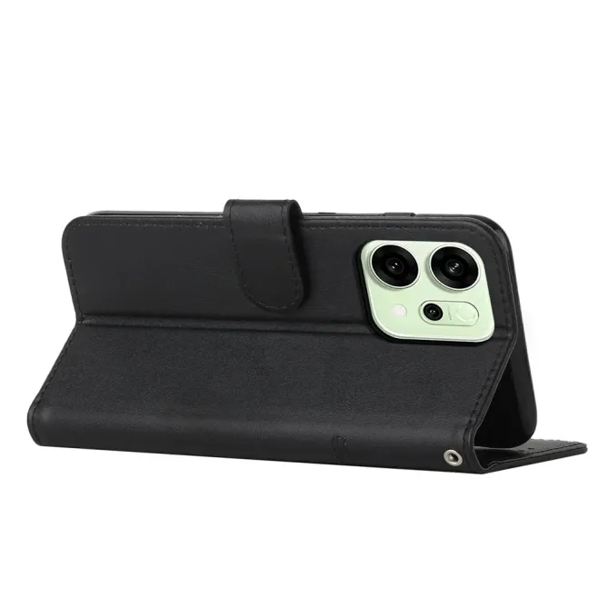 Housse Oppo Reno 14 5G Effet Cuir Lignes Gravées