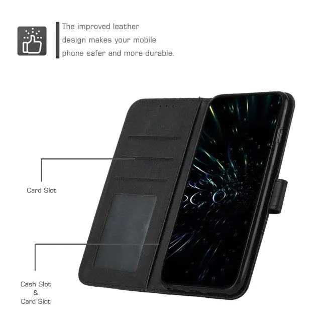 Housse Oppo Reno 14 5G Effet Cuir Lignes Gravées
