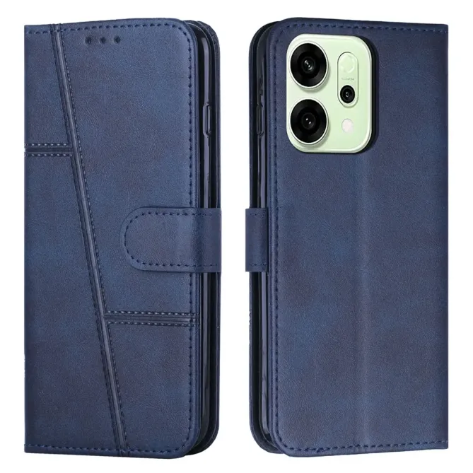 Housse Oppo Reno 14 5G Effet Cuir Lignes Gravées
