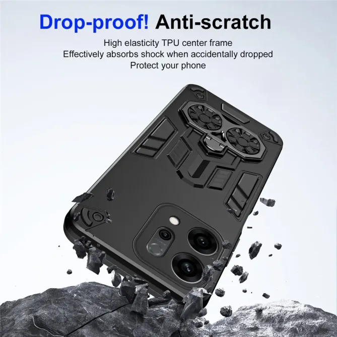 Coque Oppo Reno 14 5G Armure avec Anneau Support