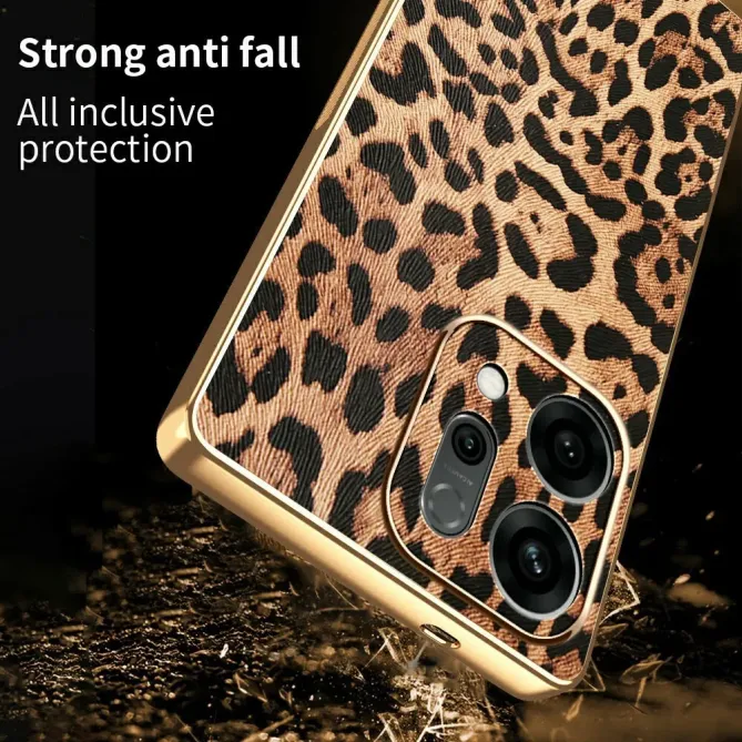 Coque Oppo Reno 14 5G Léopard Doré