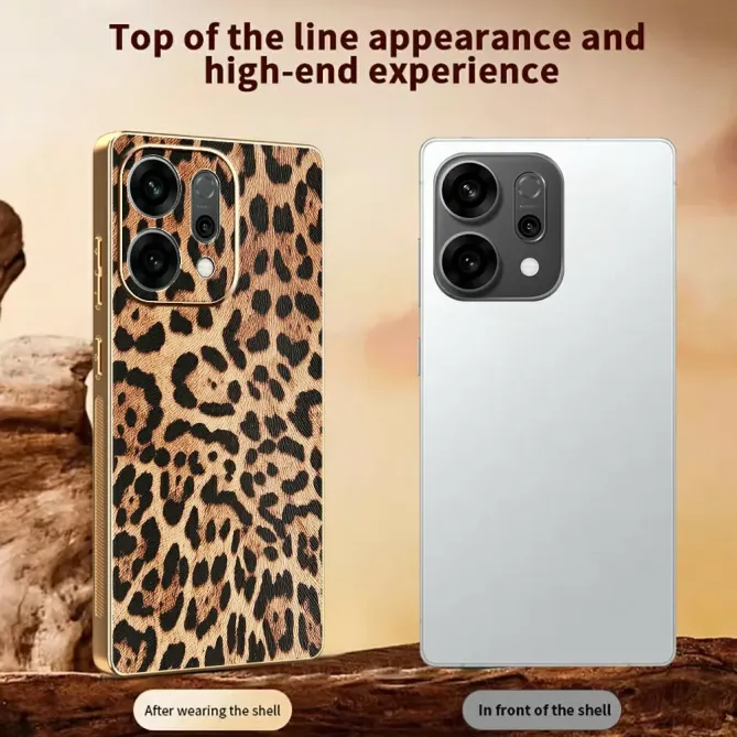Coque Oppo Reno 14 5G Léopard Doré