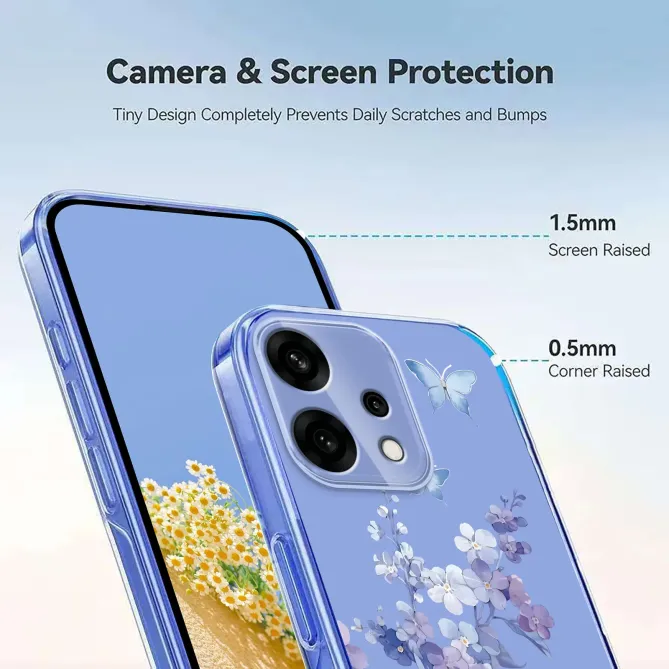 Coque Oppo Reno 14 5G Fleurs et Papillons