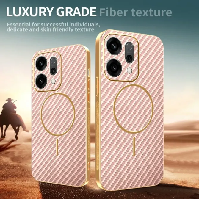 Coque Oppo Reno 14 5G Texture Carbone MagSafe