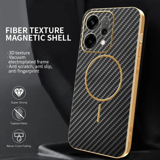 Coque Oppo Reno 14 5G Texture Carbone MagSafe