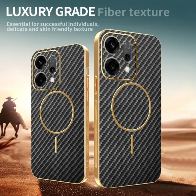 Coque Oppo Reno 14 5G Texture Carbone MagSafe