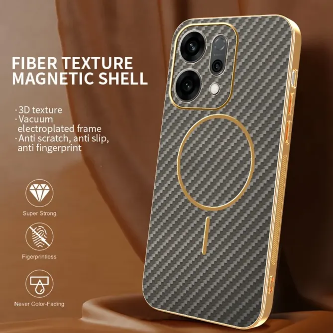 Coque Oppo Reno 14 5G Texture Carbone MagSafe