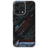 Coque Oppo Reno 14 5G Design Circuit Bleu et Rouge