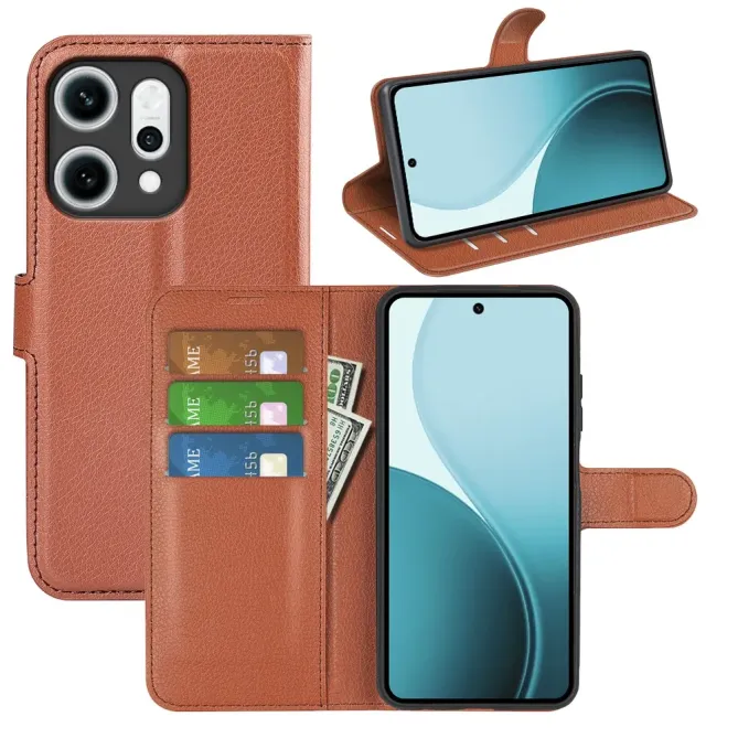 Housse Oppo Reno 14 5G portefeuille style cuir