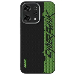 Coque Oppo Reno 14 5G Racing Noir et Vert Compatible MagSafe