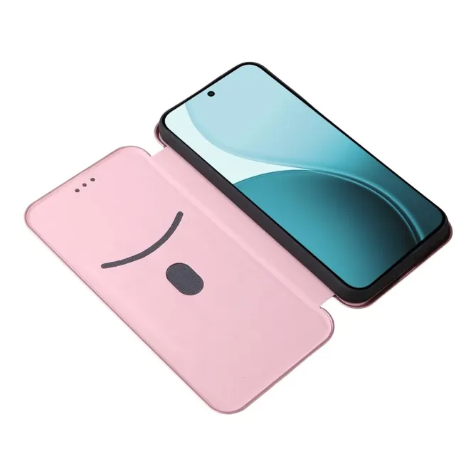 Flip Cover Oppo Reno 14 5G design fibre de carbone