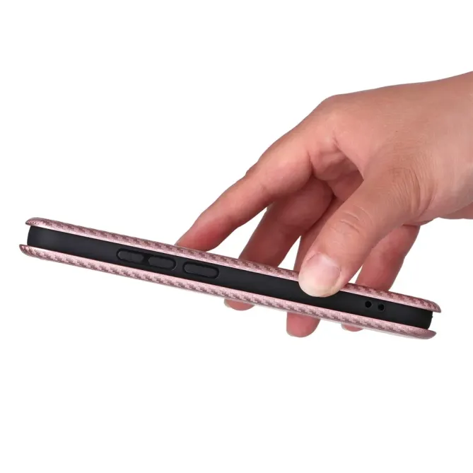 Flip Cover Oppo Reno 14 5G design fibre de carbone
