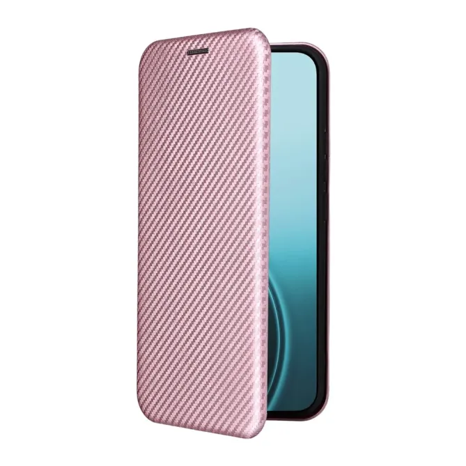 Flip Cover Oppo Reno 14 5G design fibre de carbone