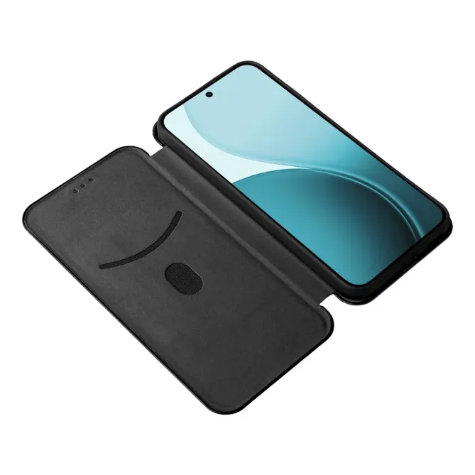 Flip Cover Oppo Reno 14 5G design fibre de carbone