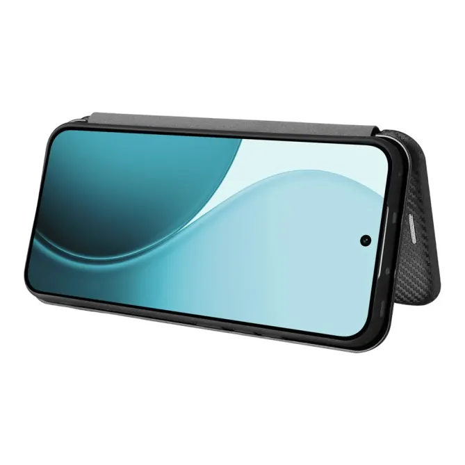 Flip Cover Oppo Reno 14 5G design fibre de carbone