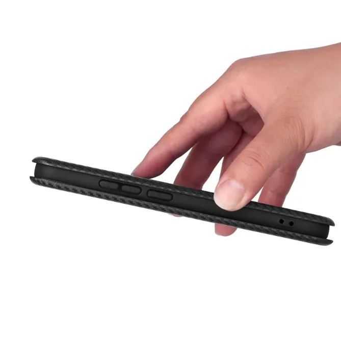 Flip Cover Oppo Reno 14 5G design fibre de carbone